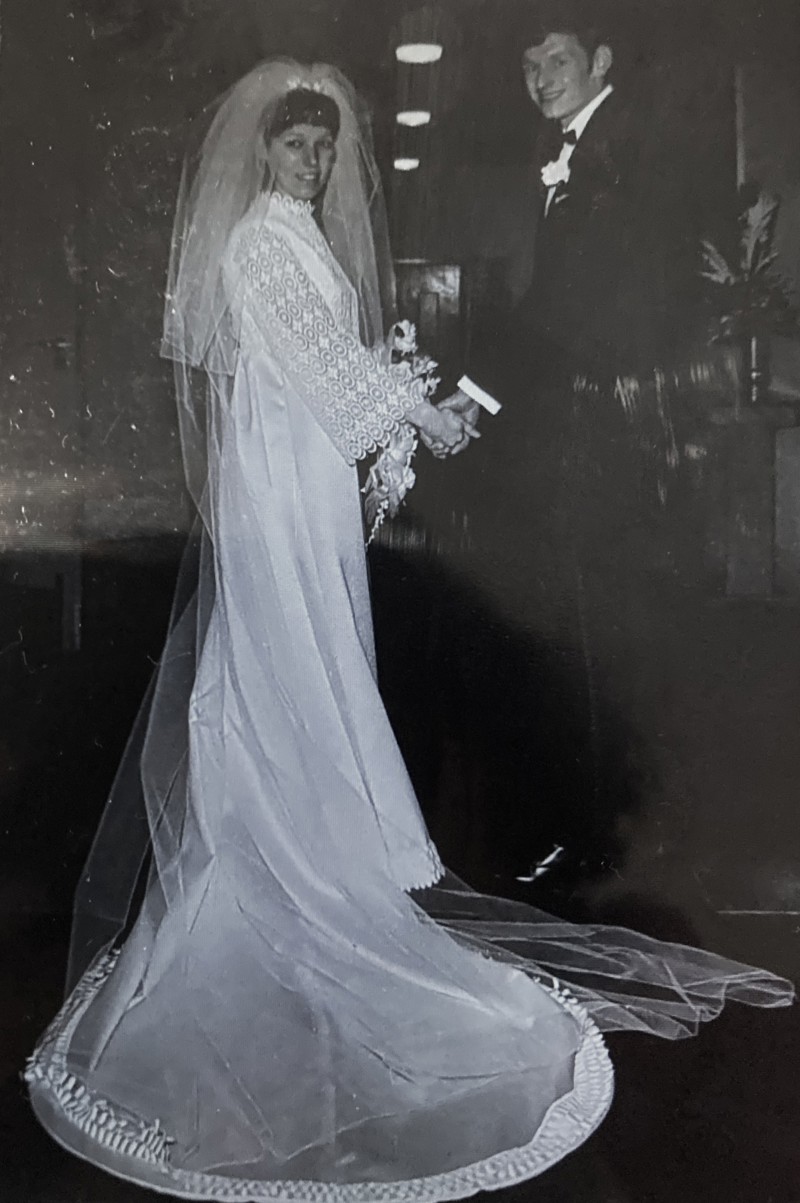 Christine Smith And Her Husband On Their Wedding Day image